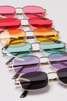 Thin Frame Rectangle Sunglasses