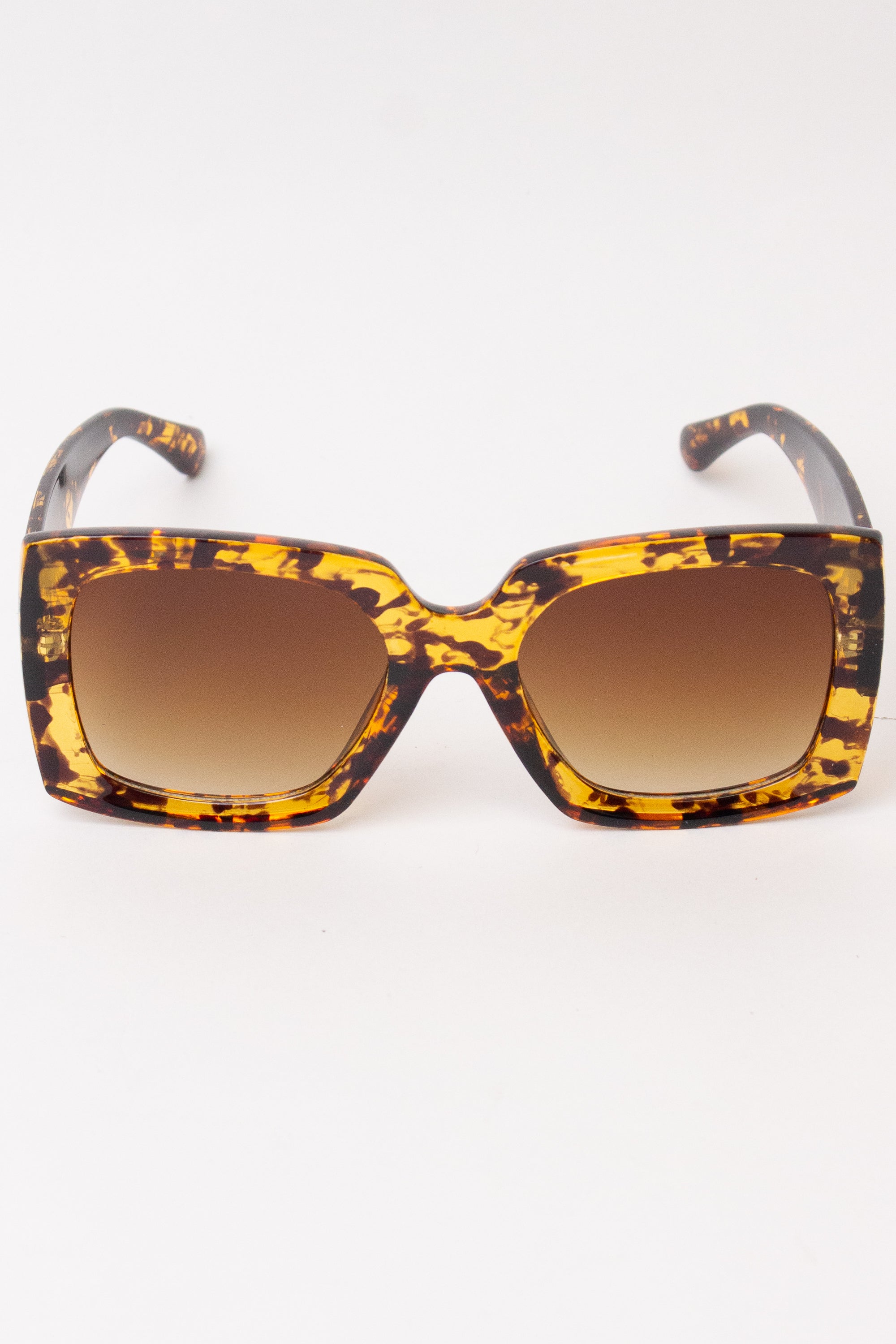 Acrylic Square Sunglasses - Amber