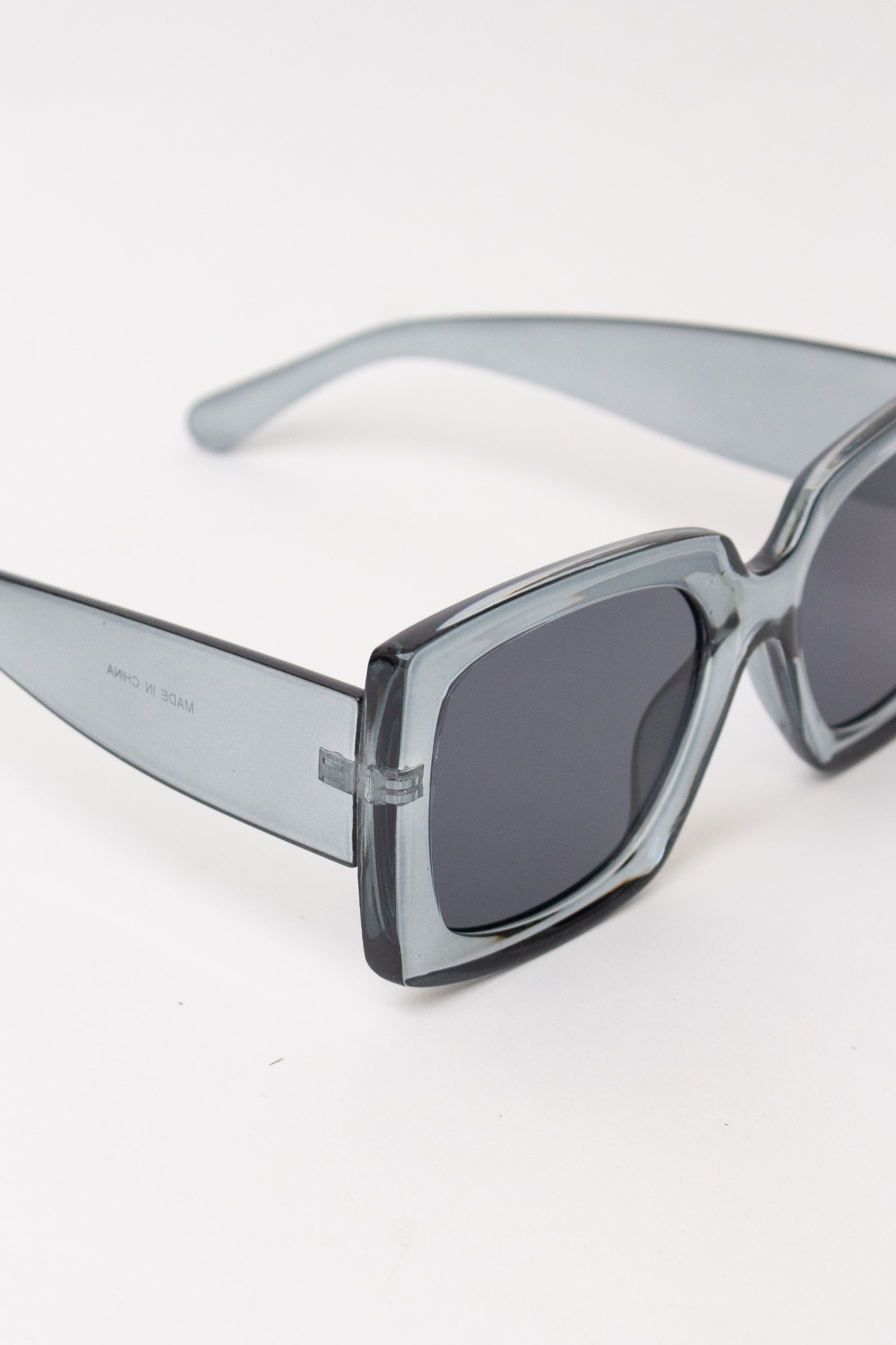 Acrylic Square Sunglasses - Gray