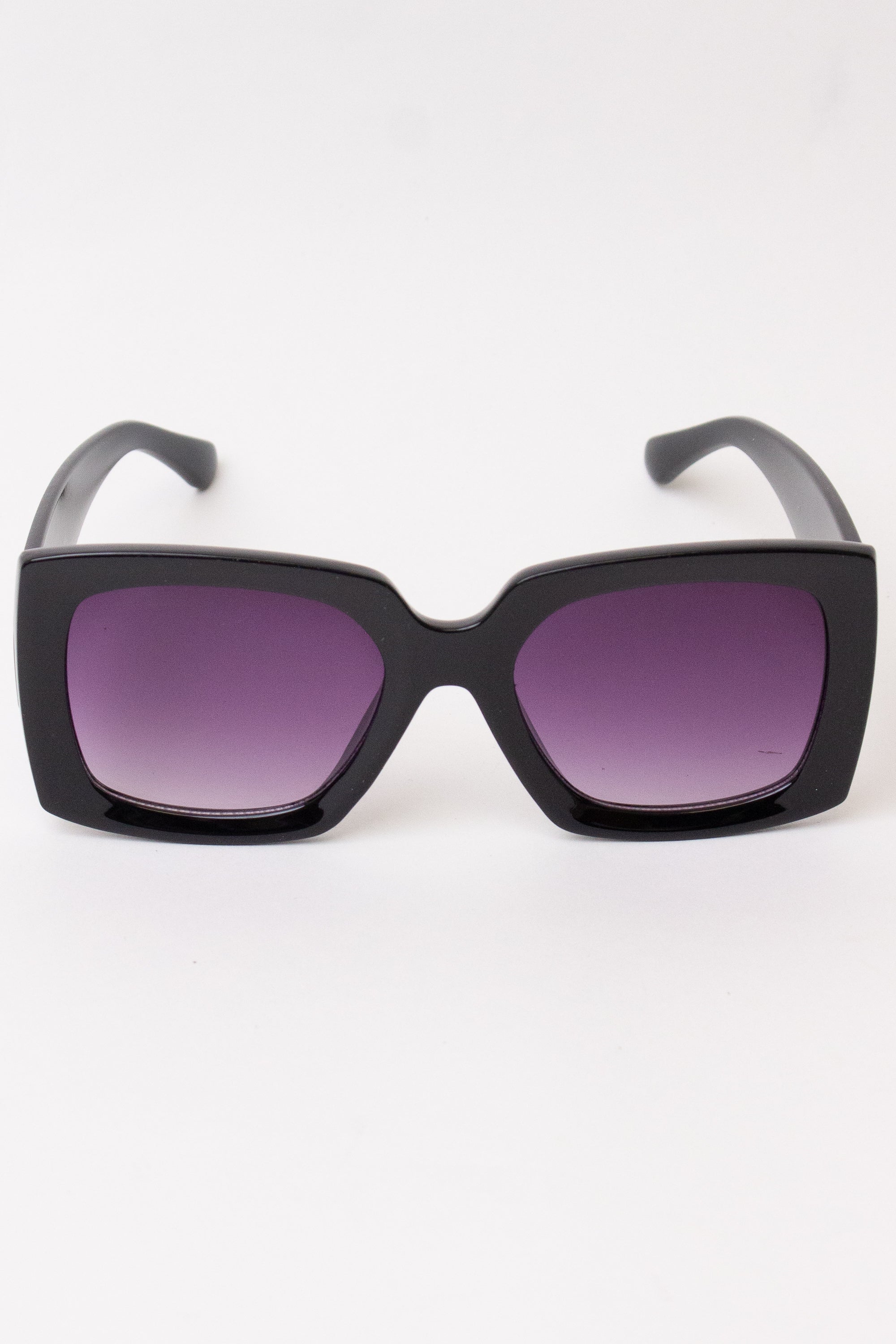 Acrylic Square Sunglasses - Purple
