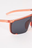 Acrylic Frame Shield Sunglasses - Orange