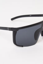 Acrylic Frame Shield Sunglasses - Black