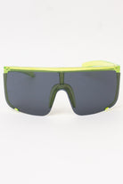 Acrylic Frame Shield Sunglasses - Lime