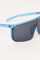 Acrylic Frame Shield Sunglasses - Blue