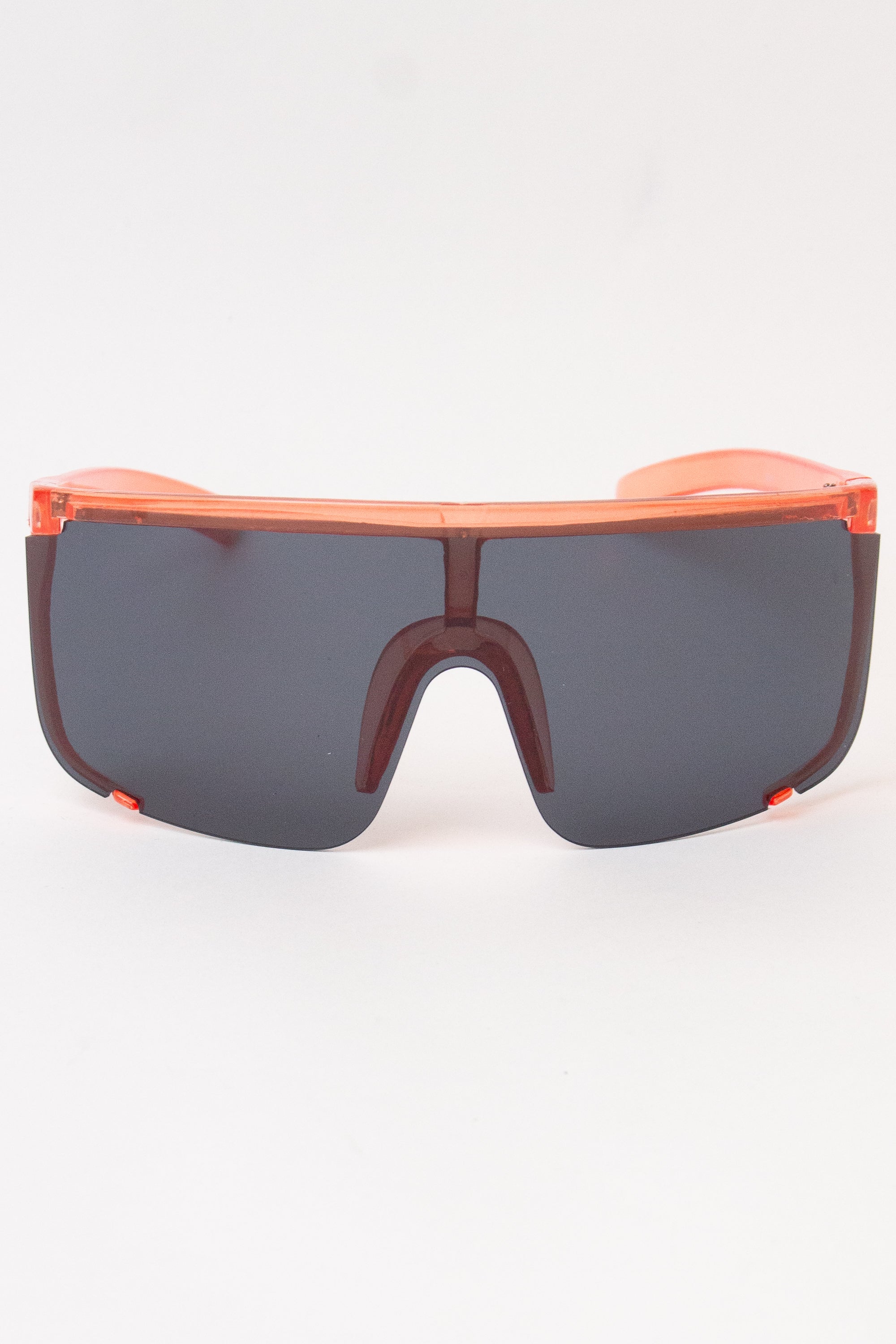 Acrylic Frame Shield Sunglasses - Orange