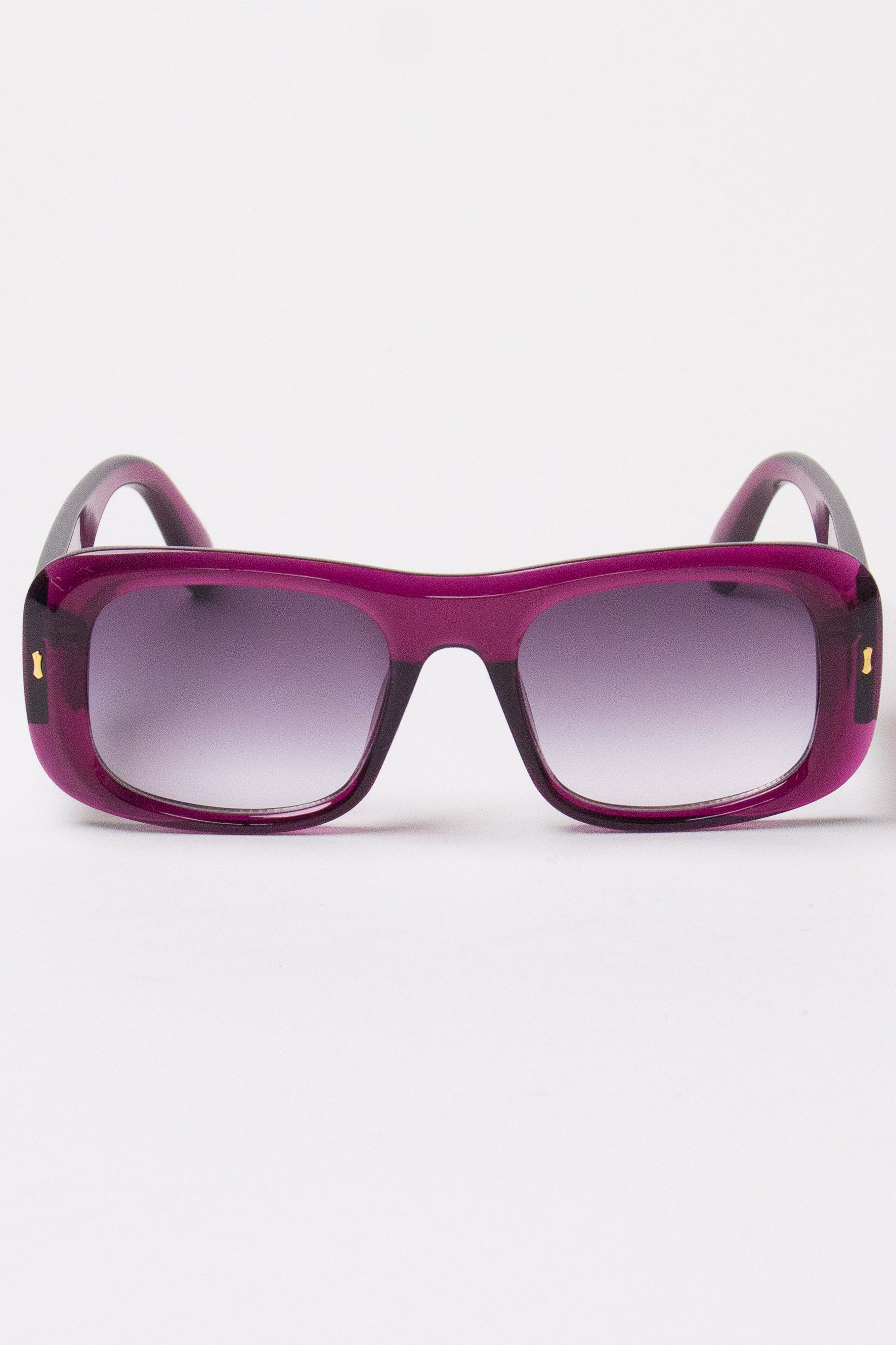 Rounded Frame Sunglasses - Purple