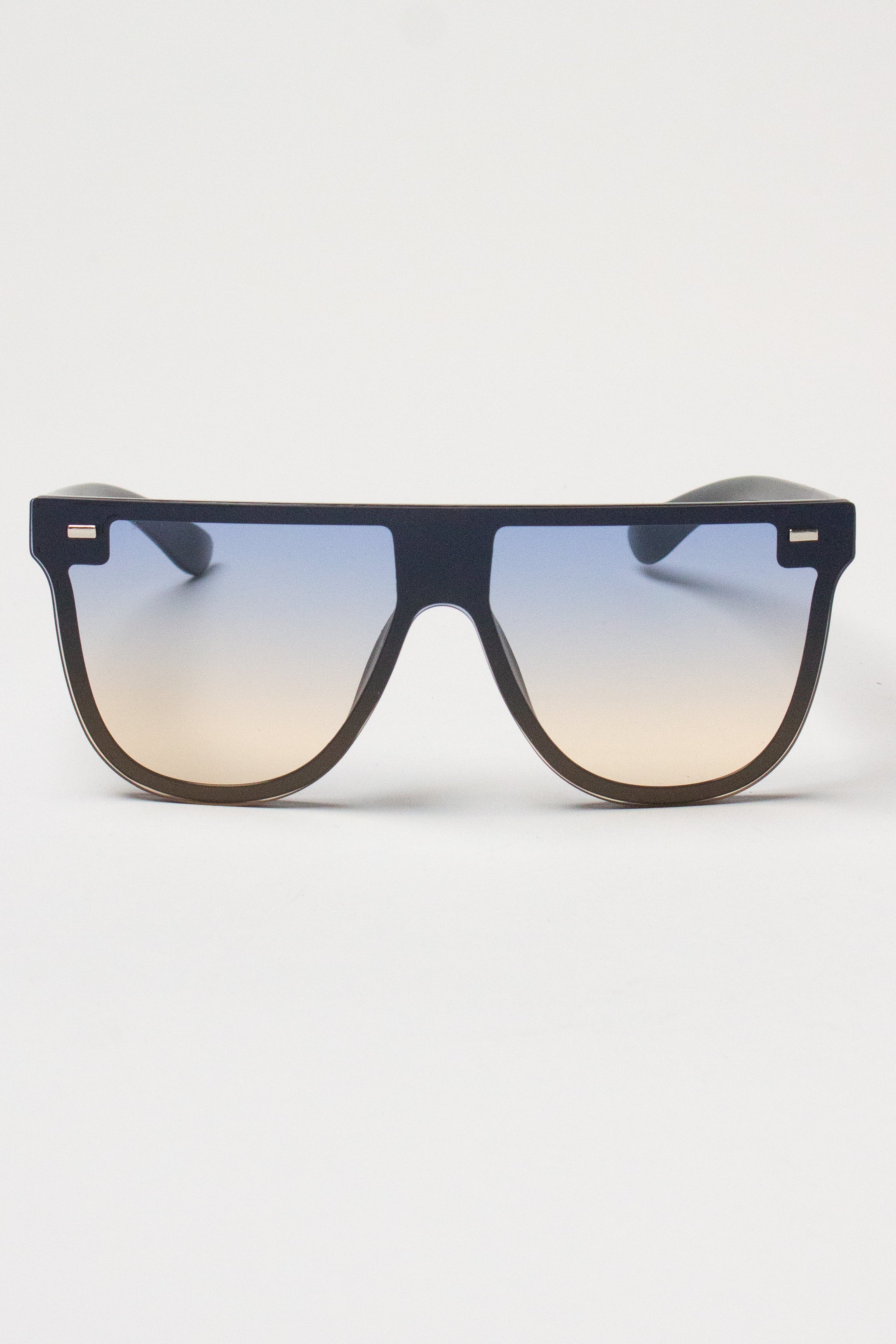 Flat Top Sunglasses - Blue/Yellow