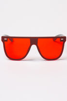 Flat Top Sunglasses - Red