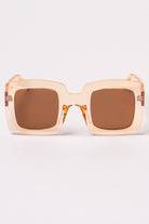 Oversized Square Sunglasses - Peach