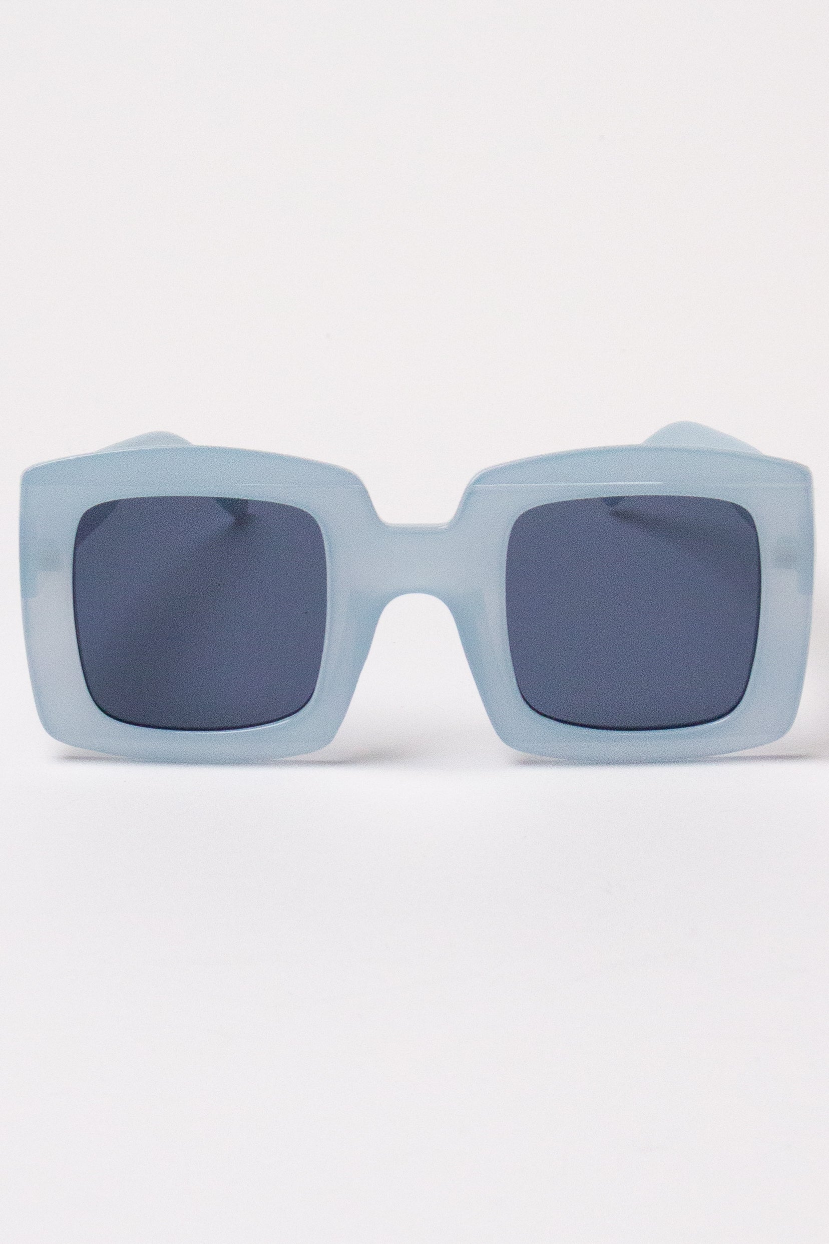 Oversized Square Sunglasses - Light Blue