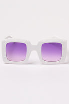Oversized Square Sunglasses - White