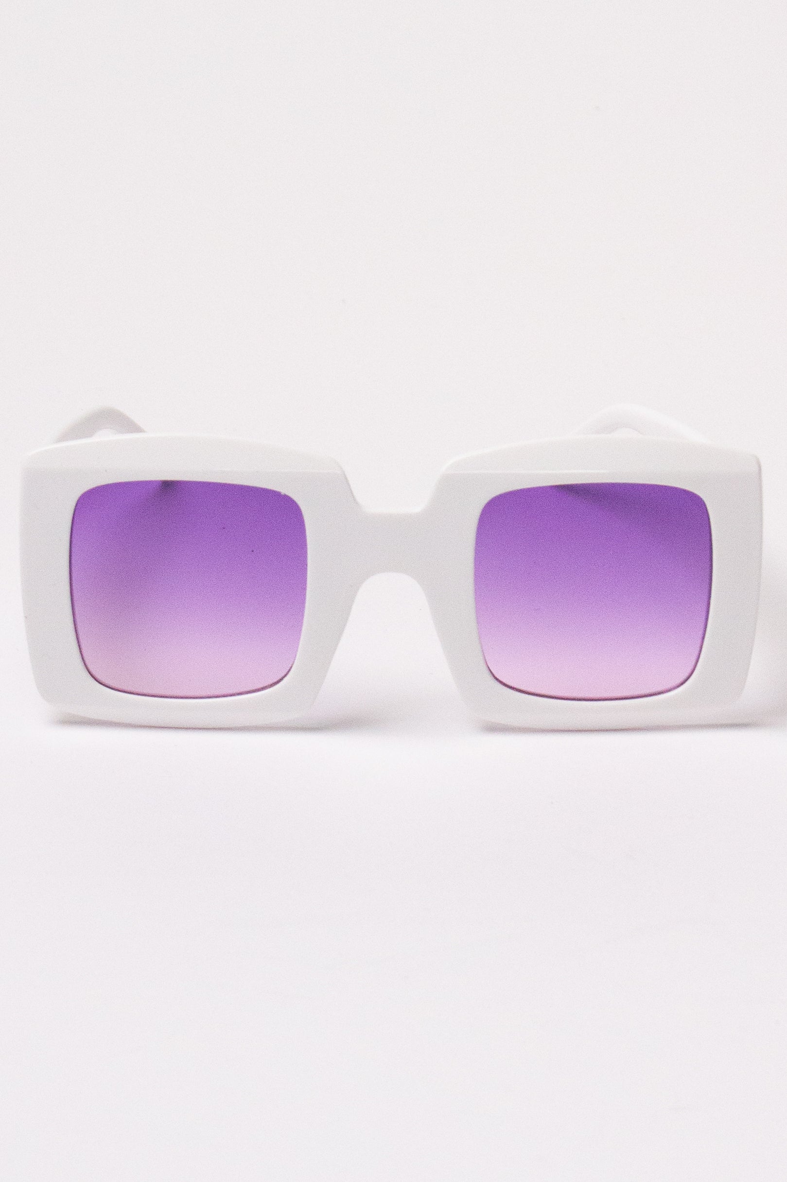 Oversized Square Sunglasses - White