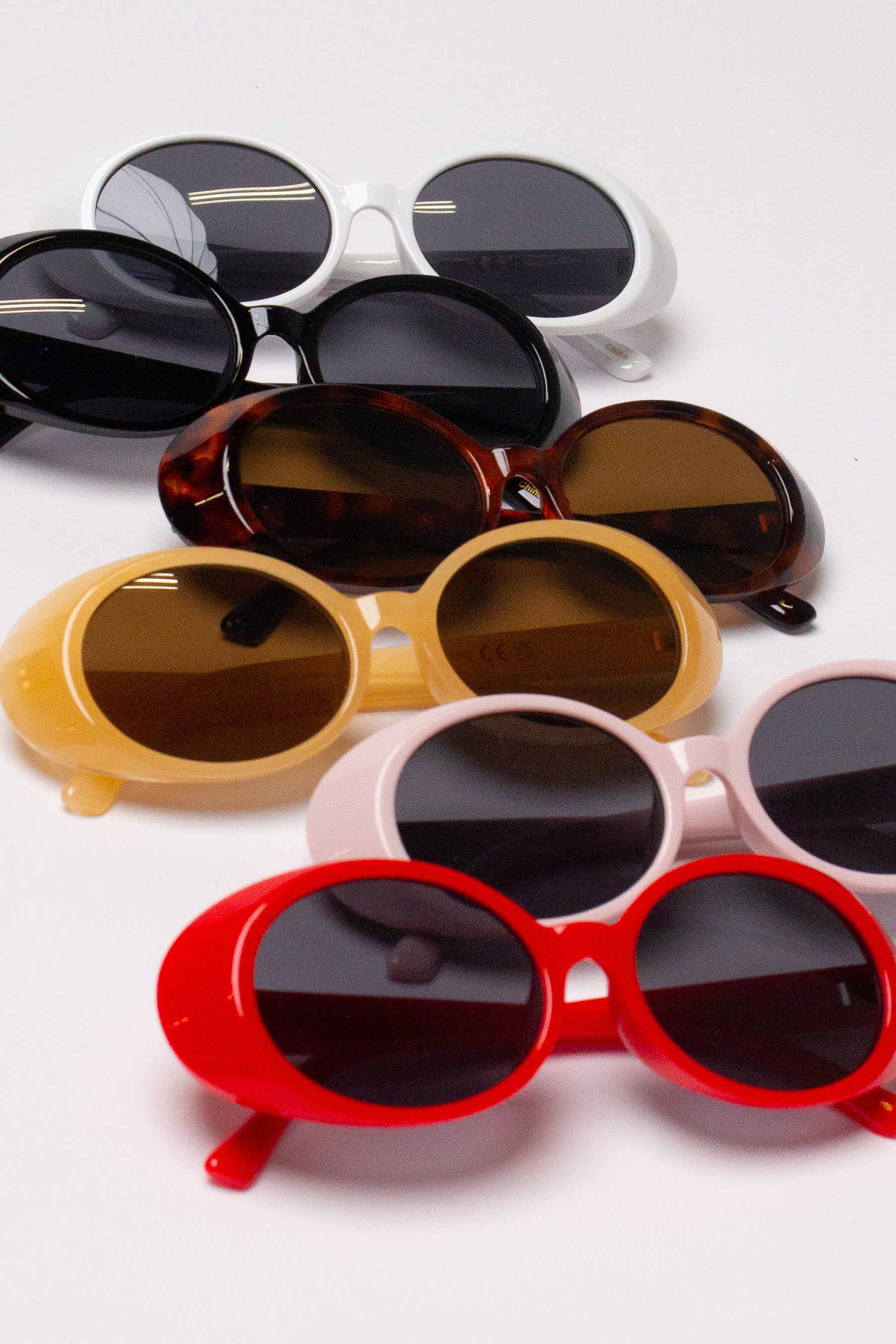Thick Frame Oval Sunglasses 