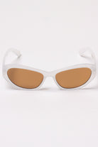 Rounded Cat Eye Sunglasses - White
