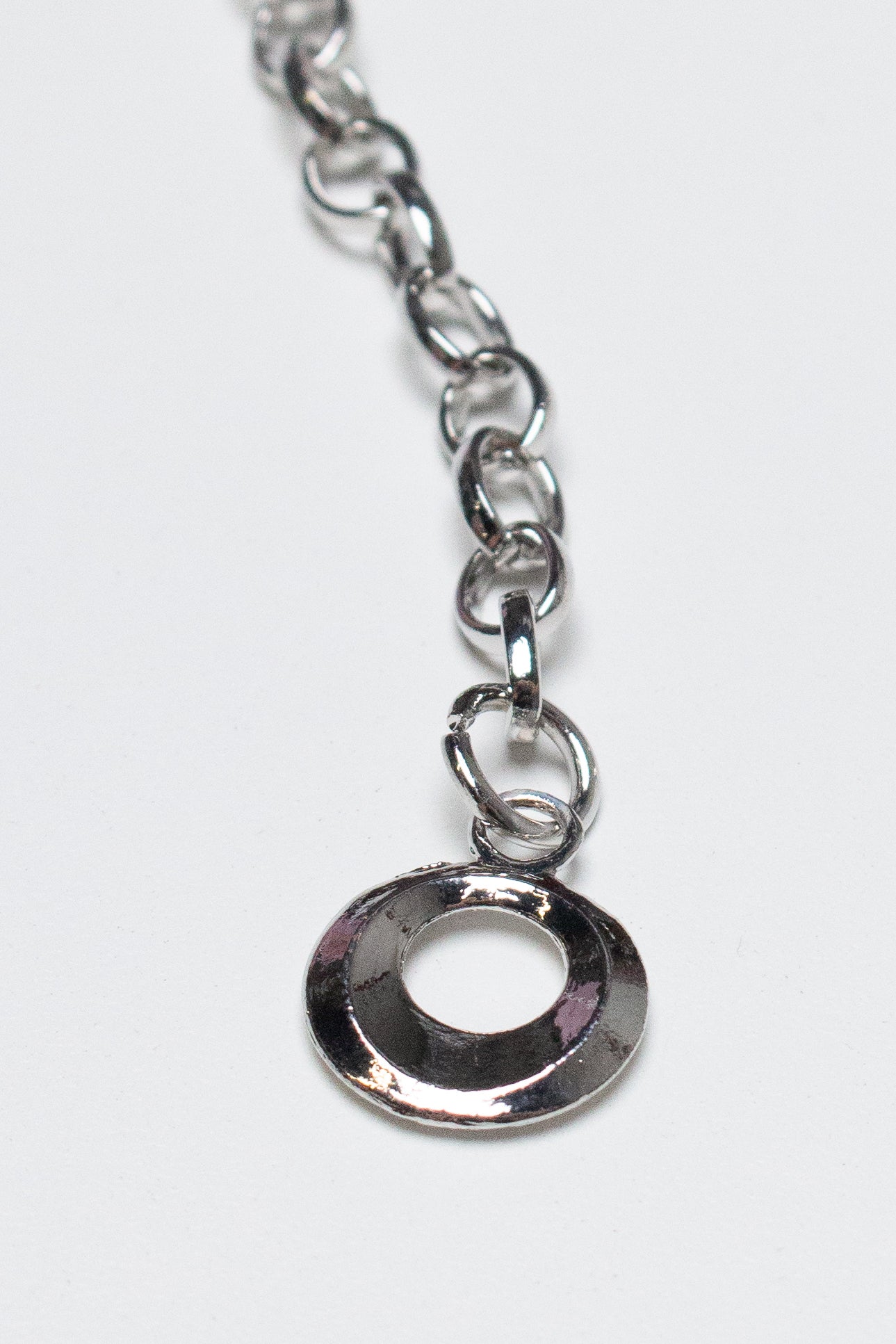 Metallic Chain Belt - Silver/Butterfly