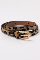 Thin Leopard Print Belt