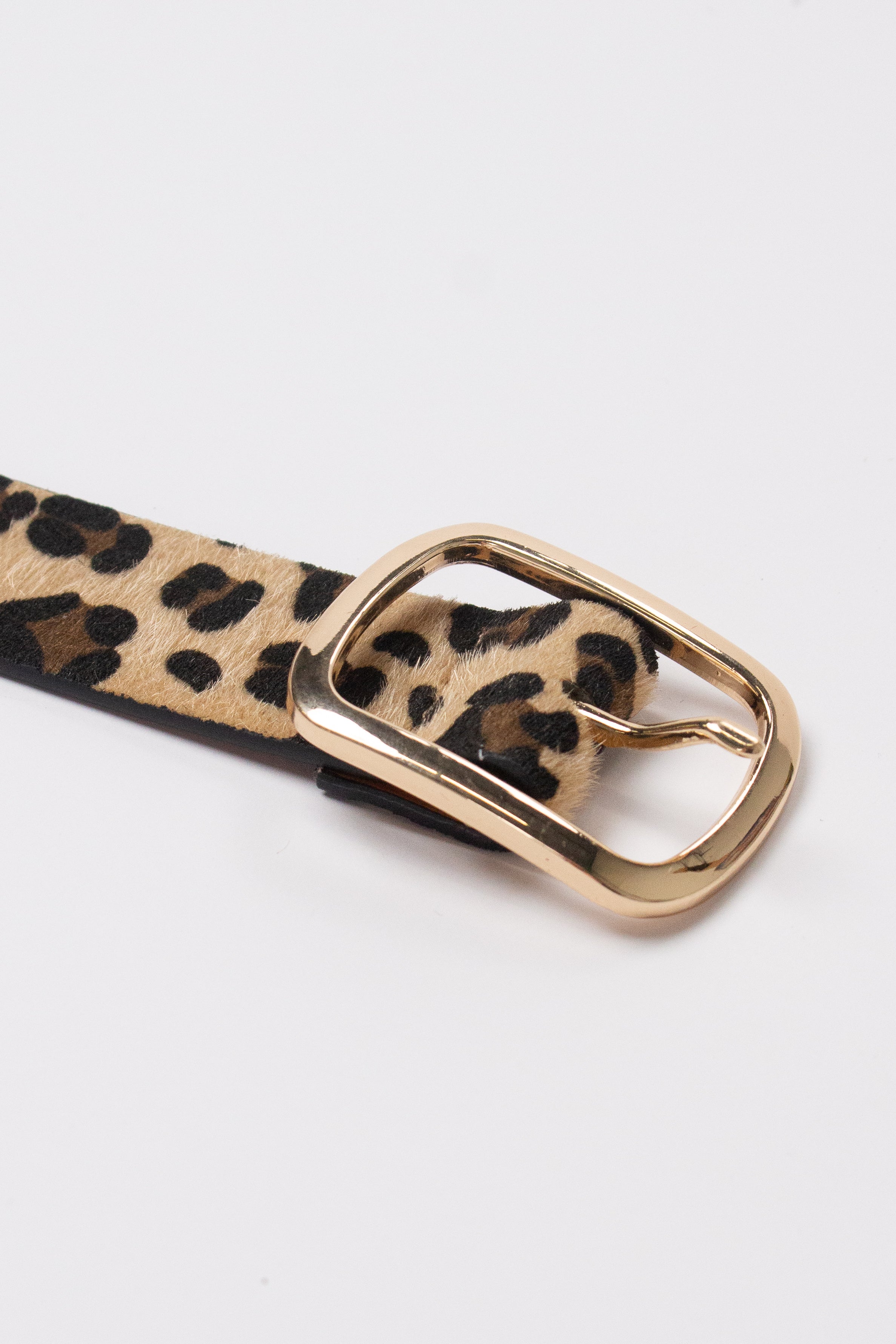 Leopard Print Grommet Belt