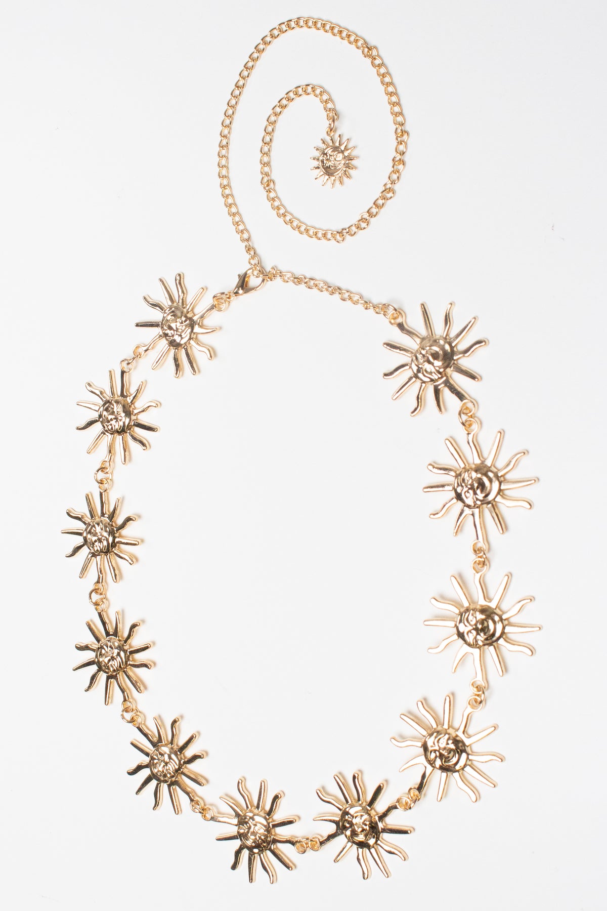 Gold Sunburst Chain Belt Pre-Loved Gold CC Sunburst Chain Belt 3, Gold Guinea | Ubuy main image 2