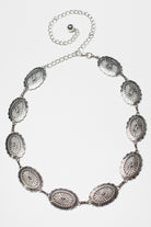 Silver Western Medallion Chain Belt