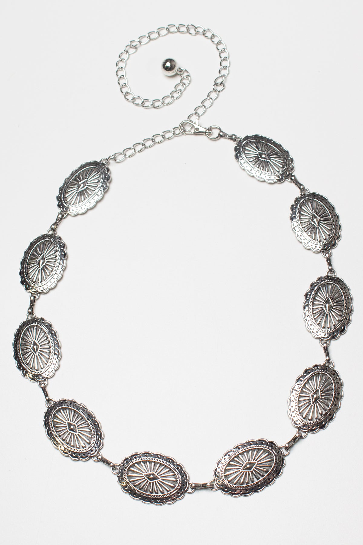 Silver Western Medallion Chain Belt – Ragstock display picture 2
