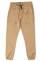 Khaki Twill Cargo Joggers