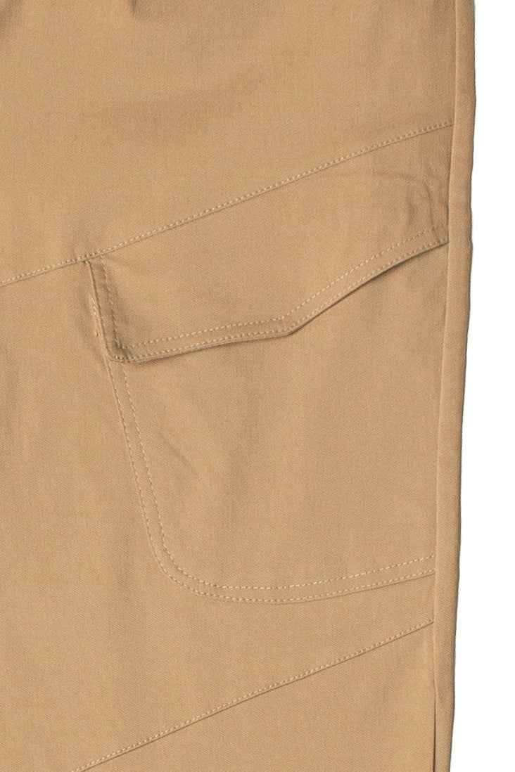 Khaki Twill Cargo Joggers