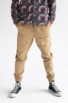 Khaki Twill Cargo Joggers
