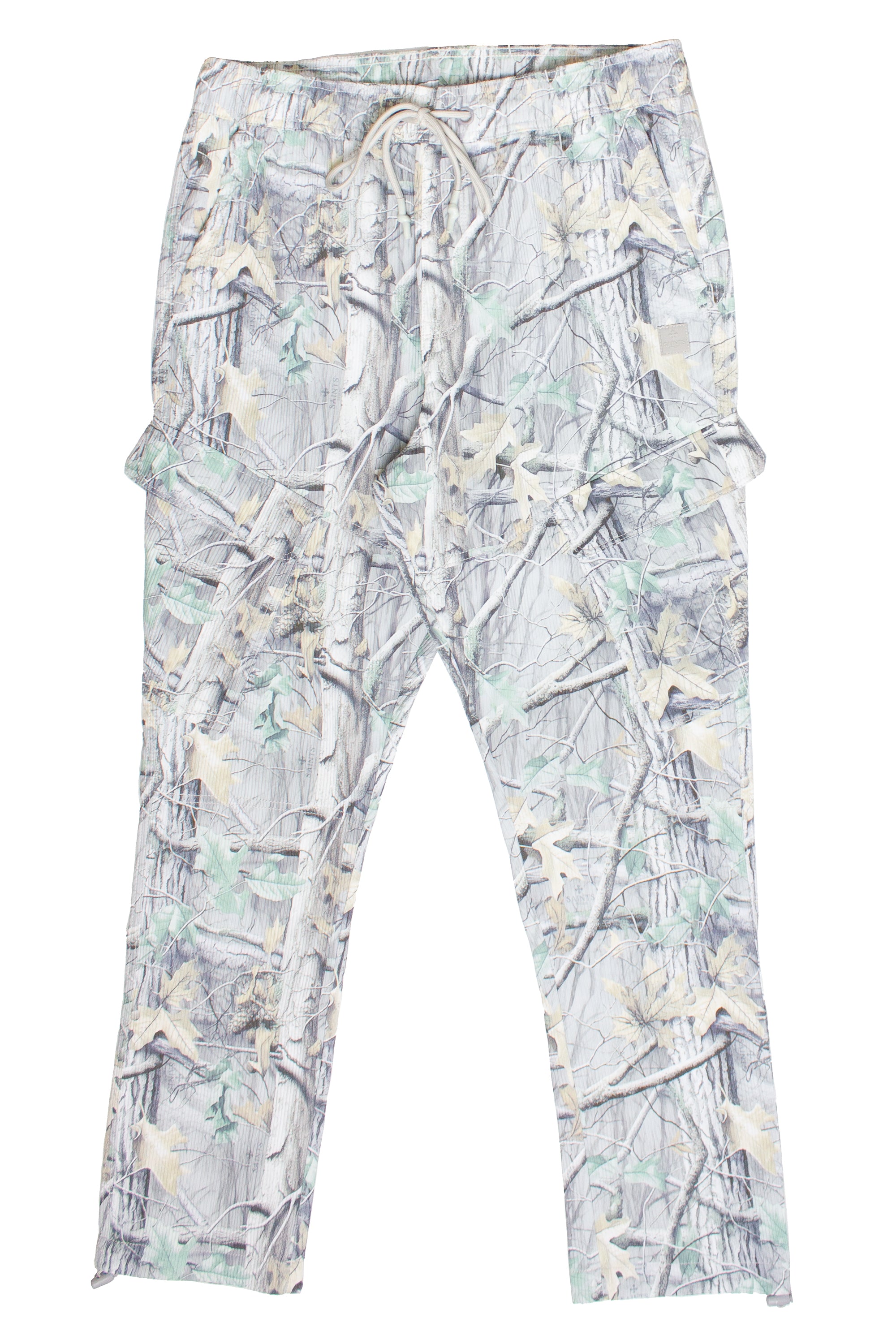Textured Woodland Camo Cargo Pants