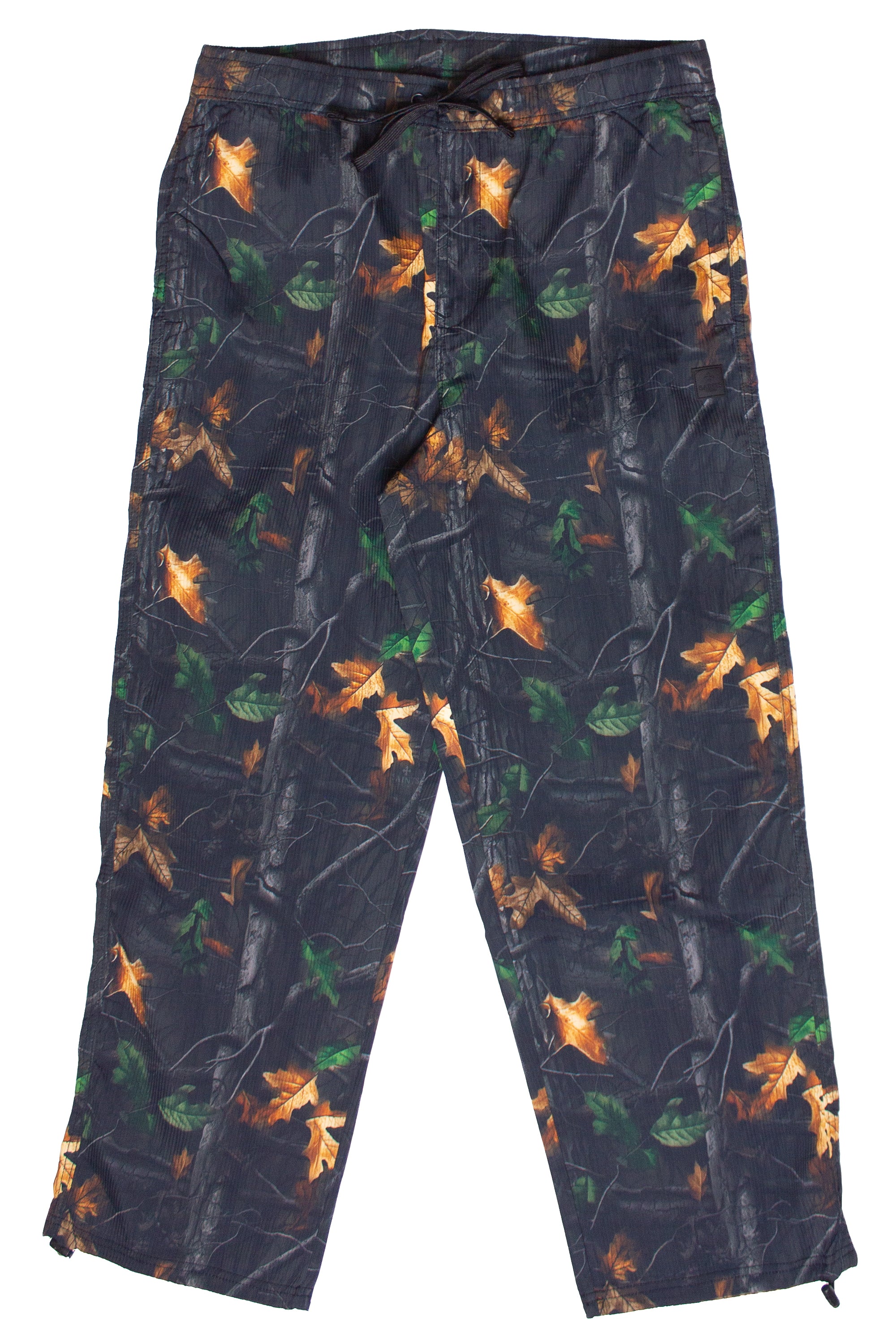 Textured Woodland Camo Pants - Black