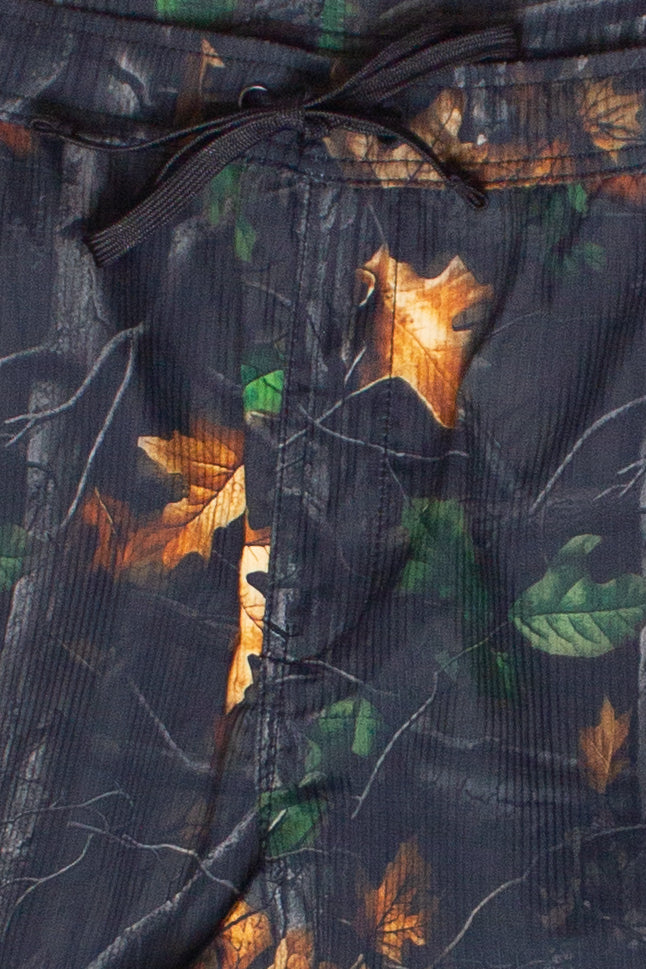 Textured Woodland Camo Pants - Black