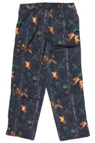 Textured Woodland Camo Pants - Black