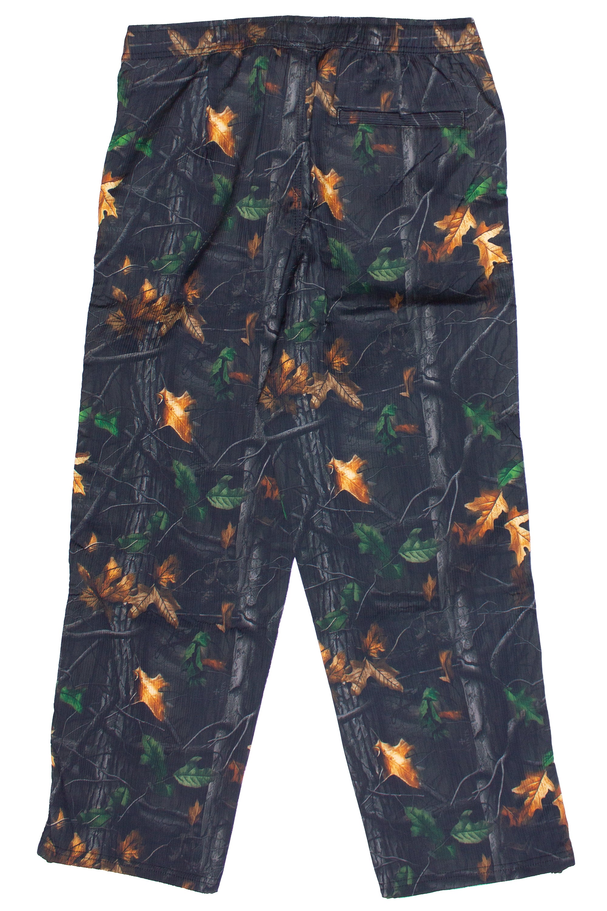 Textured Woodland Camo Pants - Black