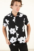 White Poppy Button Up Shirt