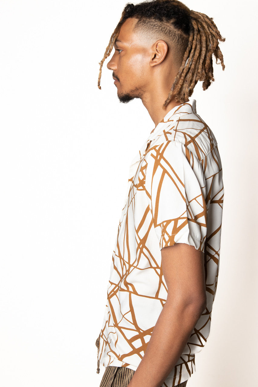 Natural Mosaic Button Up Shirt