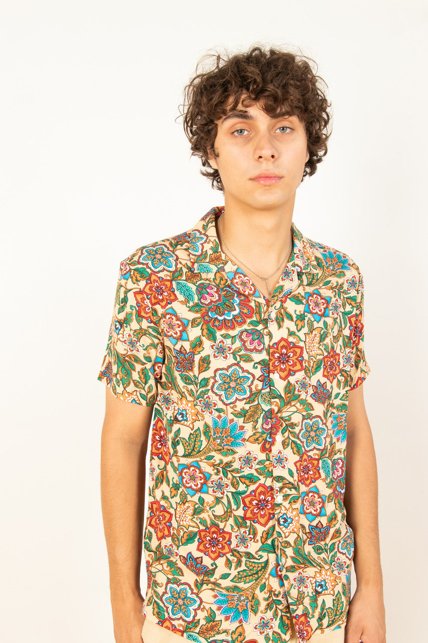 Deep Floral Woven Shirt