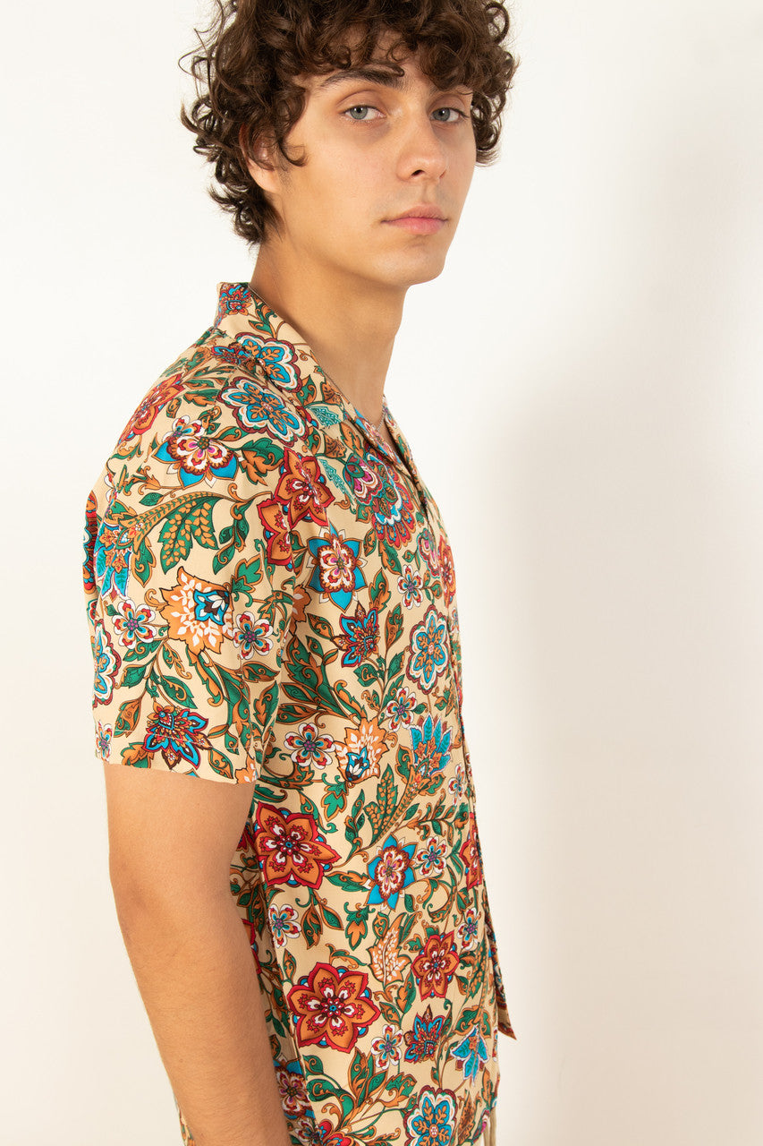 Deep Floral Woven Shirt