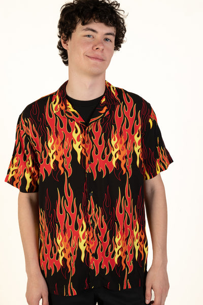 トップス 90s archive asics flame shirt tee y2k 161-2800Flamesfront__06443.