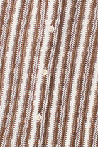 Brown Cabana Knit Button Up Shirt