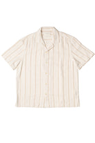 Cream Striped Woven Button Up Shirt