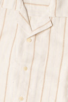 Cream Striped Woven Button Up Shirt