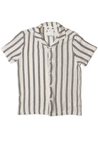 Double Stripe Crochet Button Up Shirt