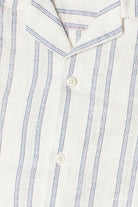 Beachy Textured Stripe Button Up Shirt