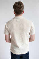 Textured Diamond Crochet Button Up Shirt