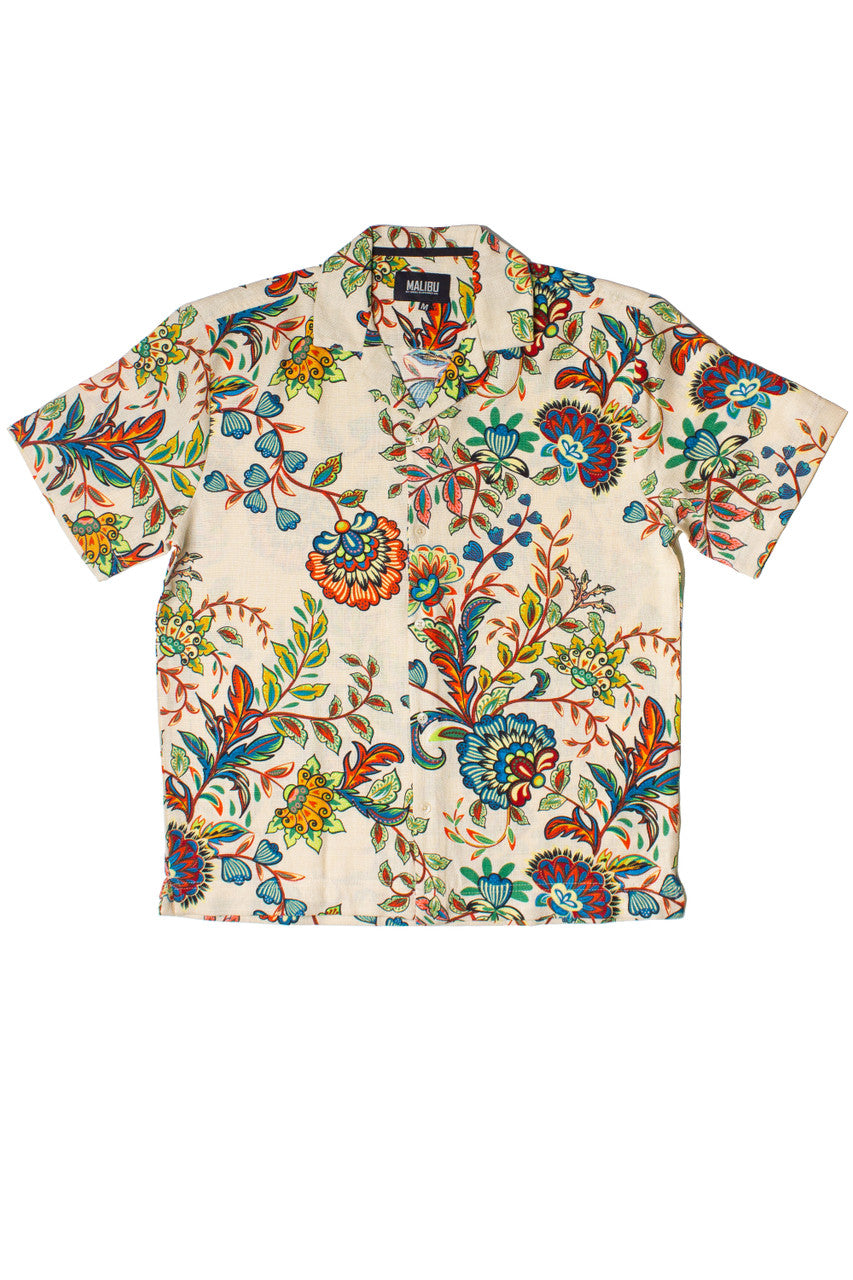 トップス OLD FOLK HOUSE towel shirt flower Paisley Floral Tapestry Button Up Shirt – Ragstock