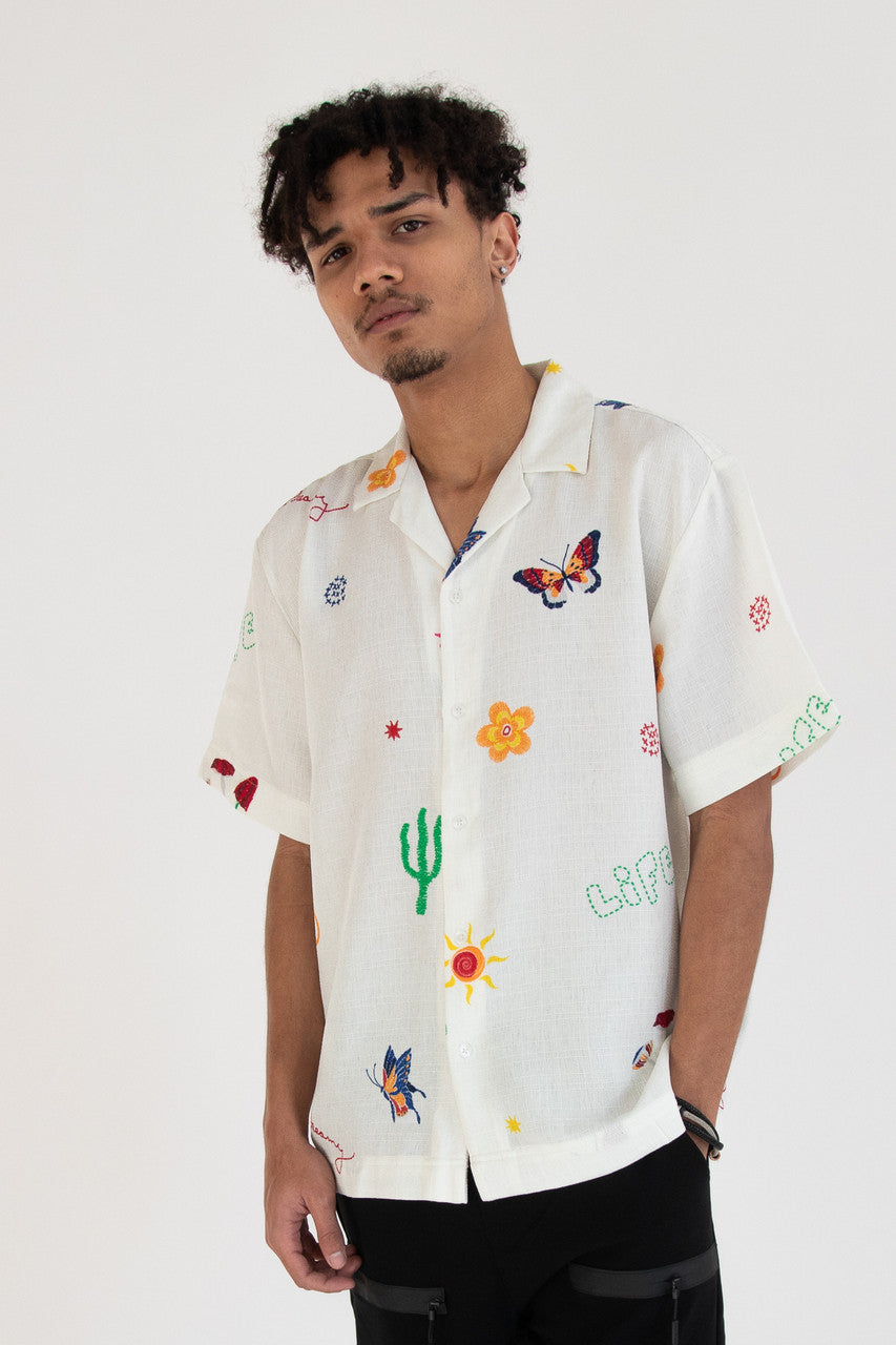 Summer Doodles Button Up Shirt