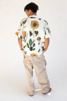 Vintage Botany Print Button Up Shirt