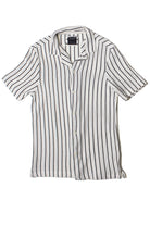 Knit Black Stripe Button Up Shirt