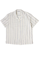 Navy Striped Textured Button Up Shirt