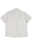 Navy Striped Textured Button Up Shirt