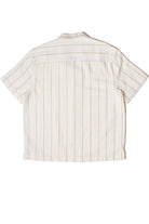 Khaki & White Striped Textured Button Up Shirt